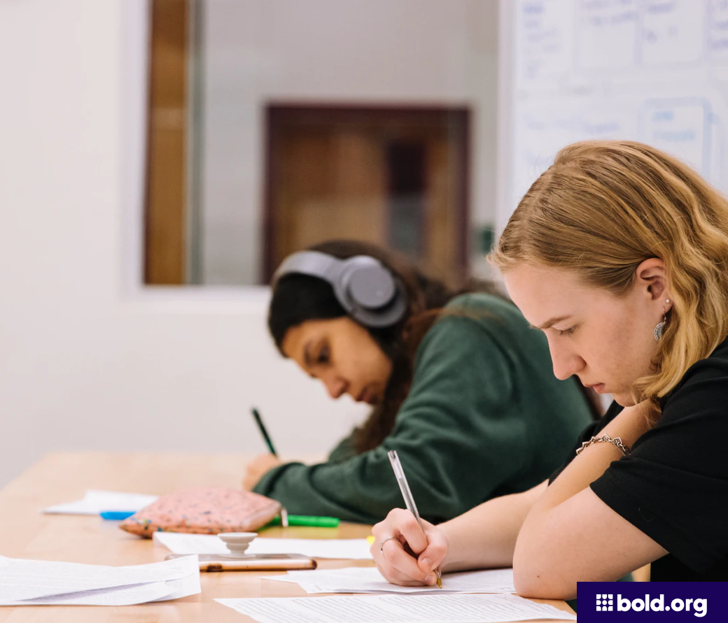 Students studying