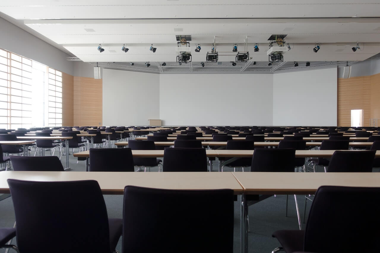 empty classroom at university