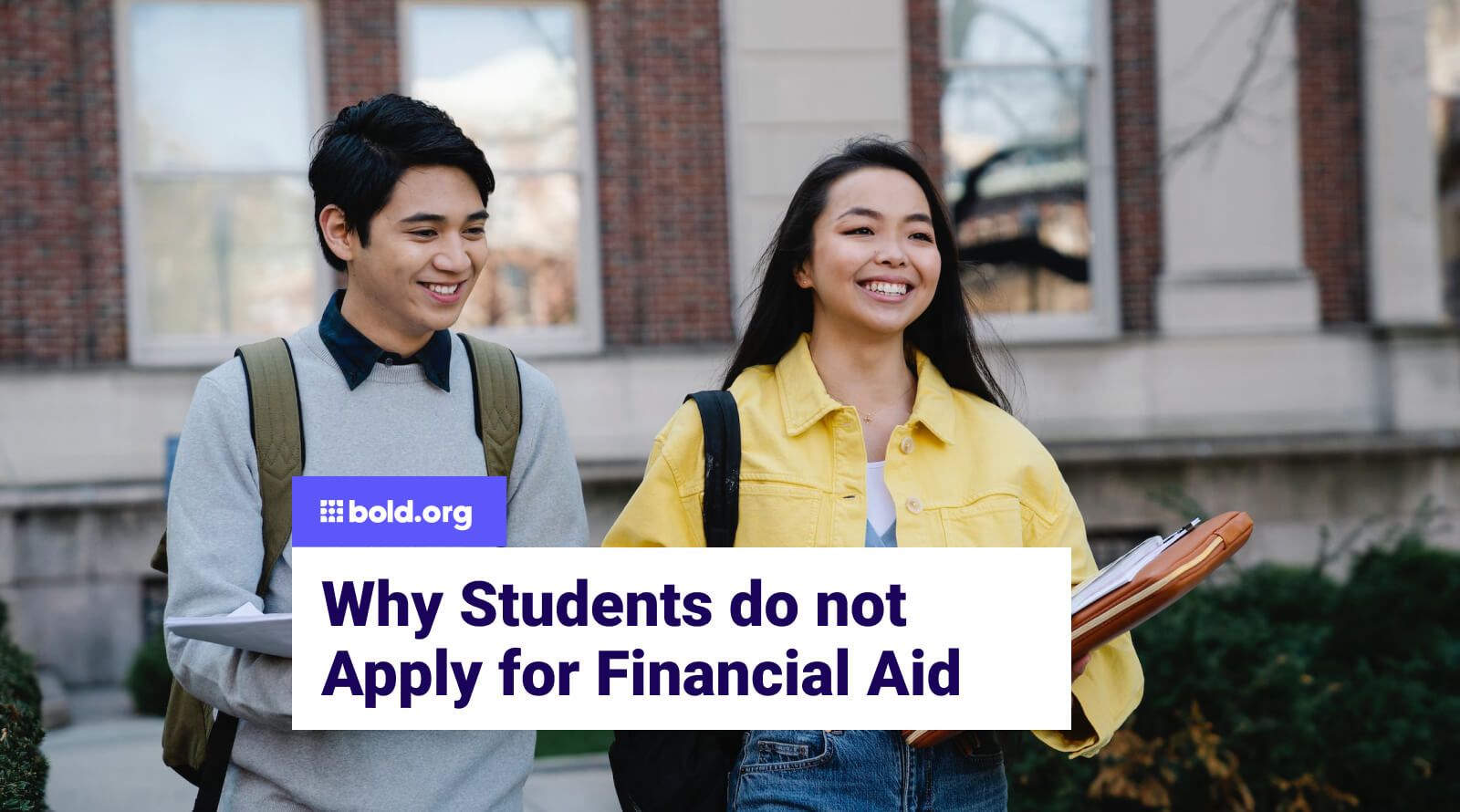 Why students do not apply for financial aid