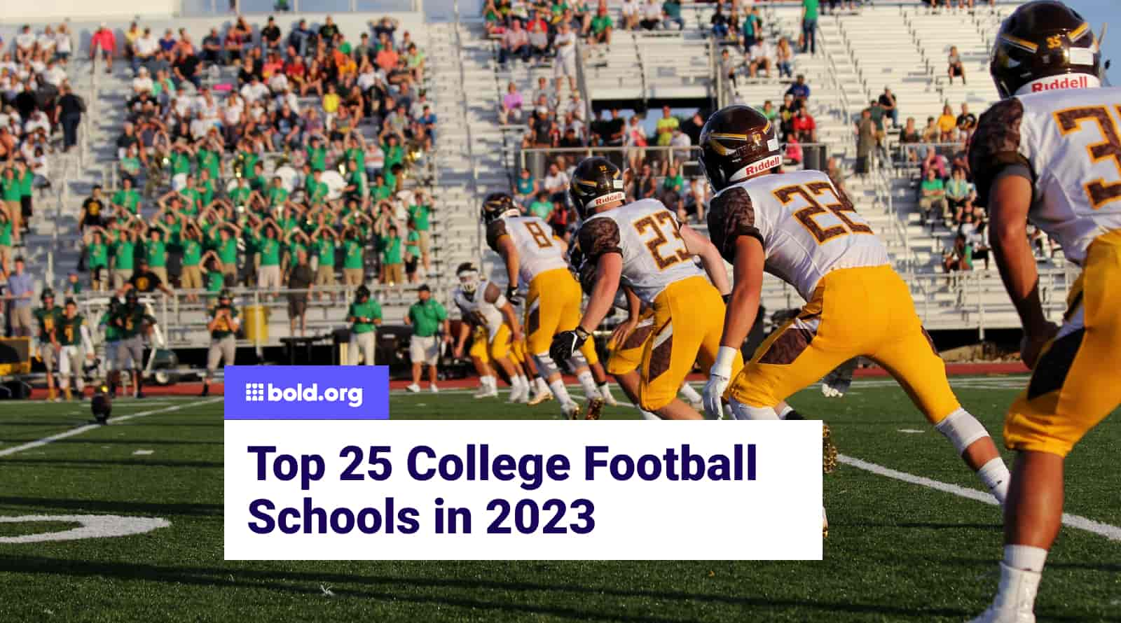 Top 25 College Football Schools Bold