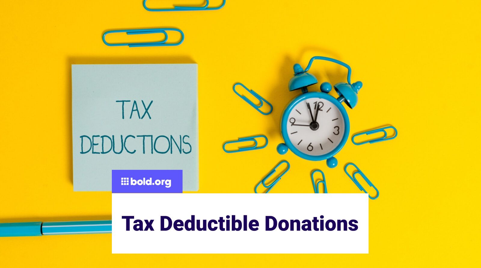 Tax Deductible Donations Bold