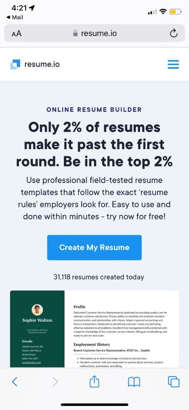 jobtest resume builder