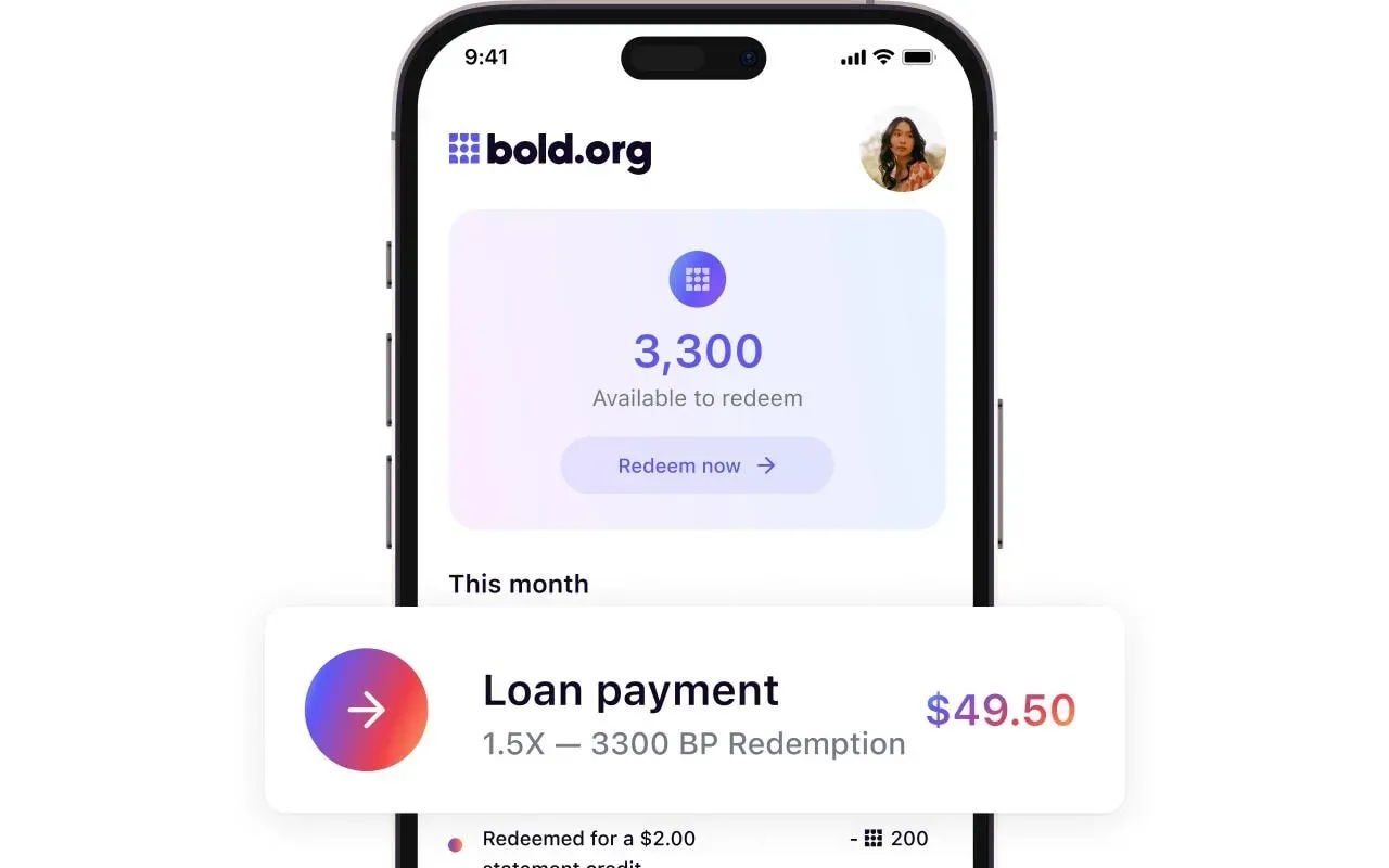 loan payment with the bold debit card