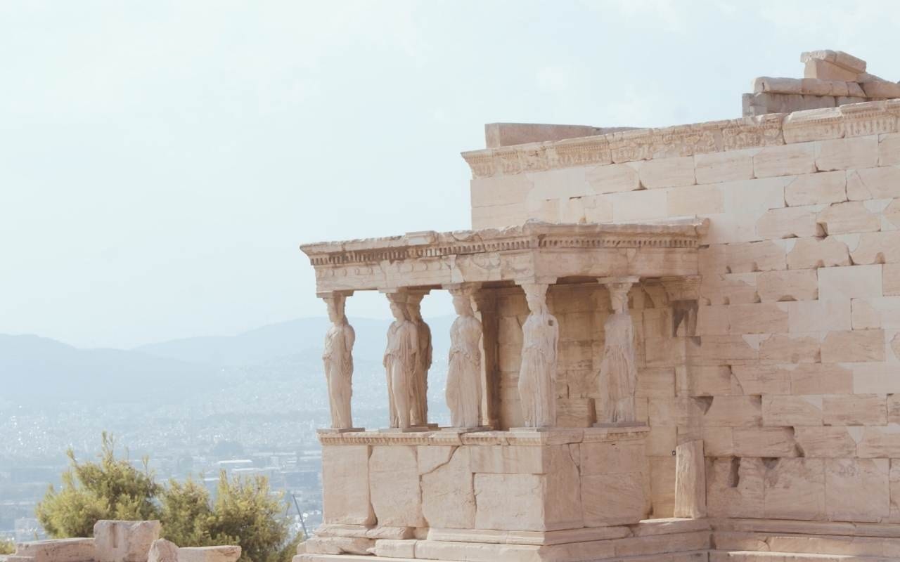 sculptures and ruins