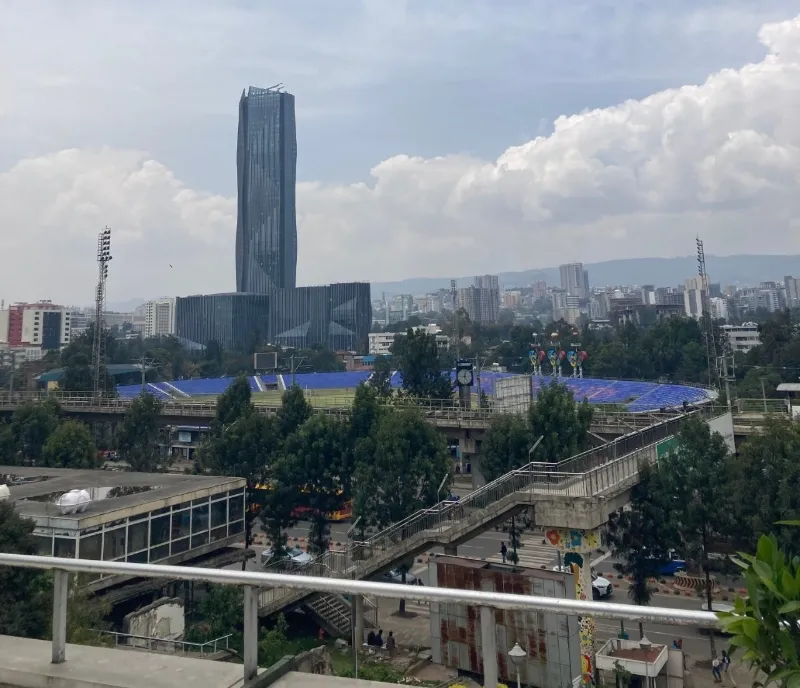 city campus with college football stadium