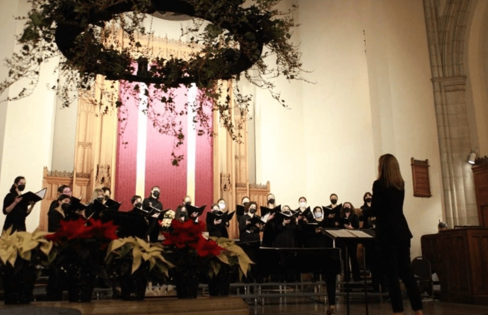 school choir sings at graduation