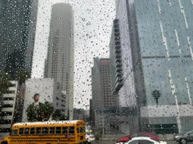 rainy day in the city