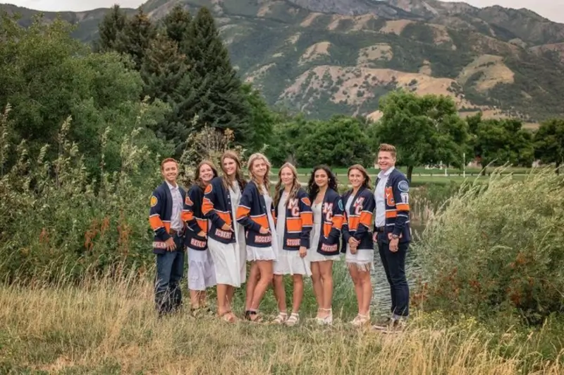 pre-law students pose outdoors