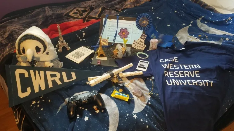 student celebrates acceptance to case western reserve university